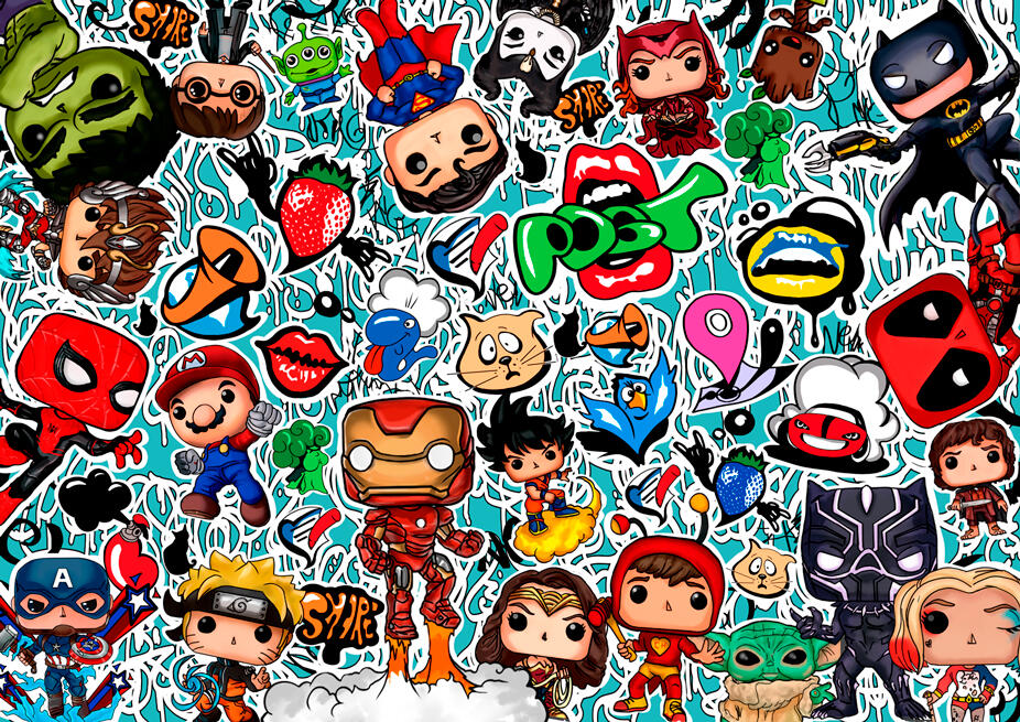 BACKGROUND FUNKO POP ART